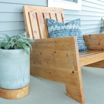 DIY Modern Outdoor Wooden Patio Chair