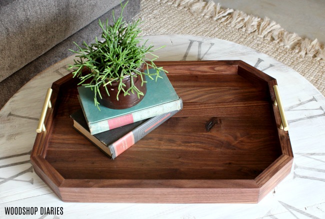 How to make a DIY serving Tray with brass handles