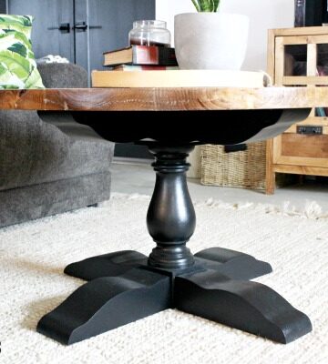 How to Build a DIY Round Wooden Pedestal Coffee Table