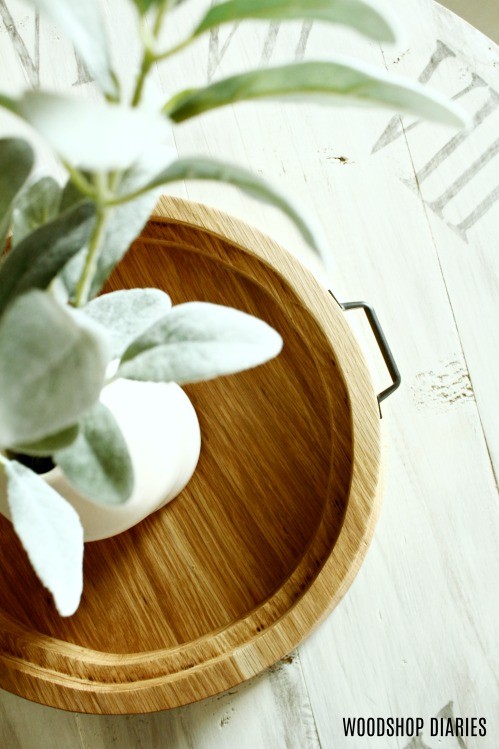 How to make a DIY round wooden serving tray