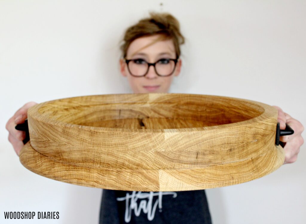 Diy Round Wood Serving Tray With One Board And Four Tools Diy Round Wood Serving Tray With One, Big Round Serving Tray