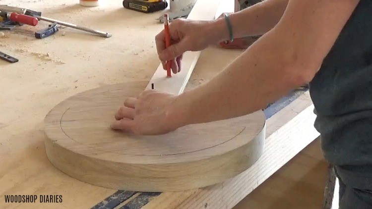 Diy Round Wood Serving Tray With One Board And Four Tools Diy Round Wood Serving Tray With One, Round Wood Tray With Handles Diy
