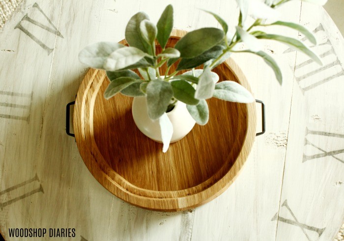 DIY Round Wood Serving Tray {With One Board and Four Tools!}