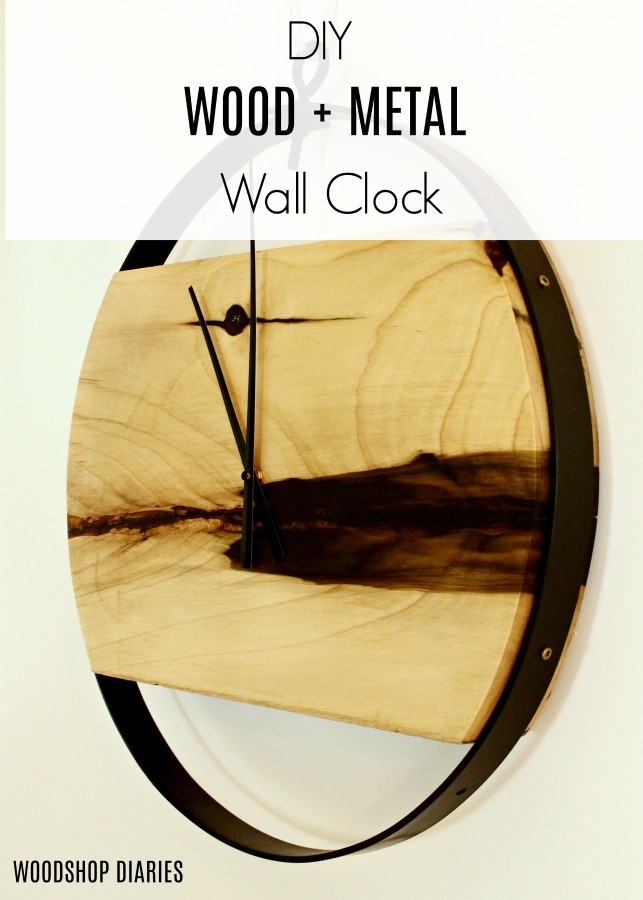 How to Make a Modern Industrial DIY Wood and Metal Wall Clock