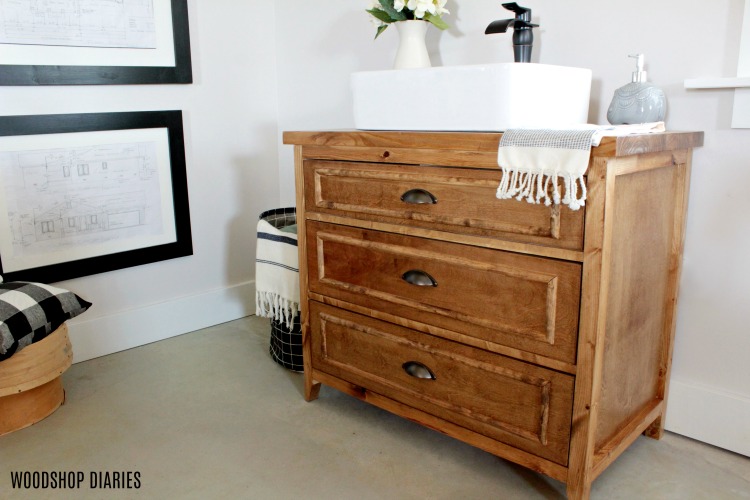 How to build a diy vanity with drawers