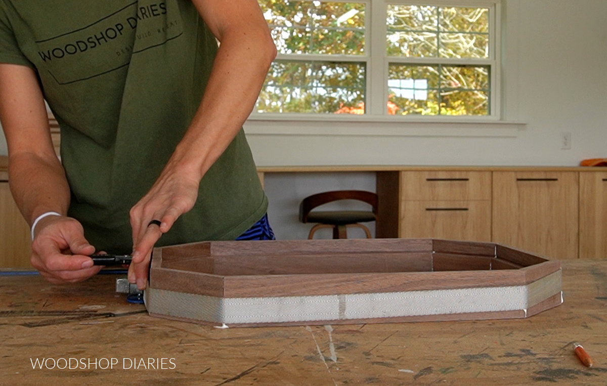 clamping tray sides with ratchet clamp