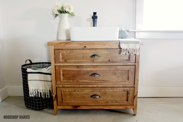 How to Build a Single Sink Three Drawer Vanity with Drawers