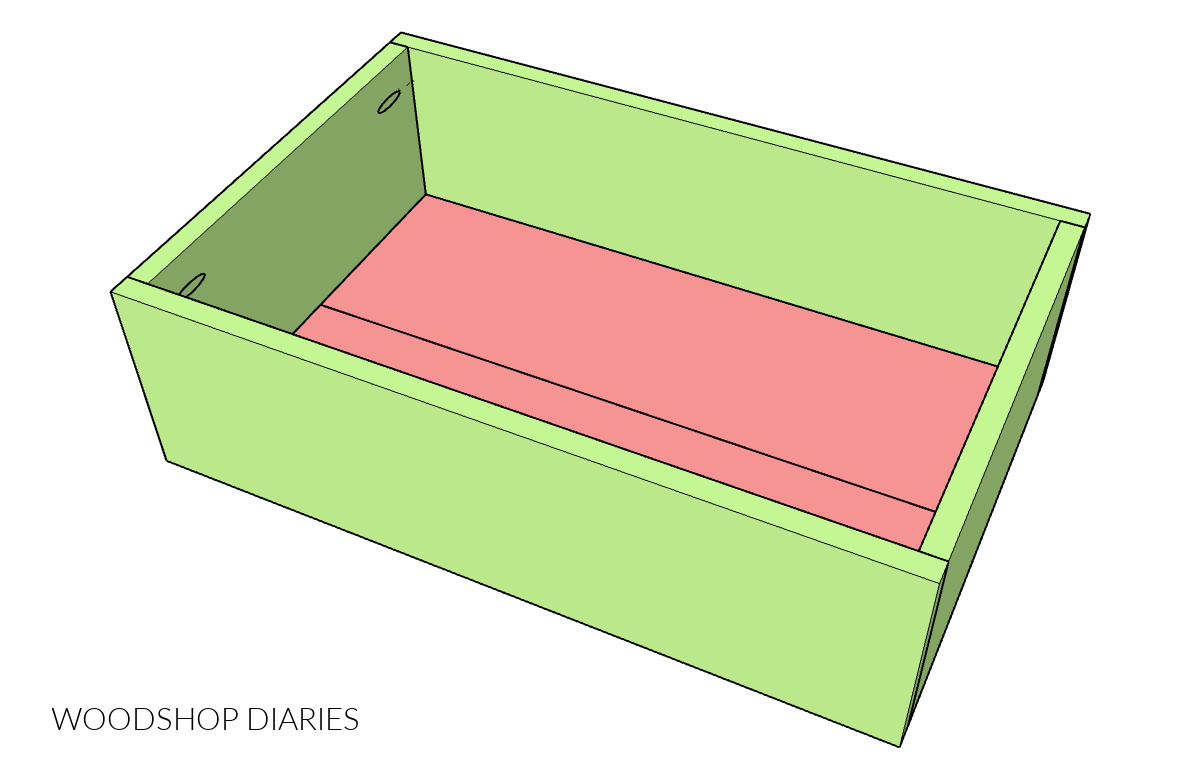 top view of wagon box assembly diagram