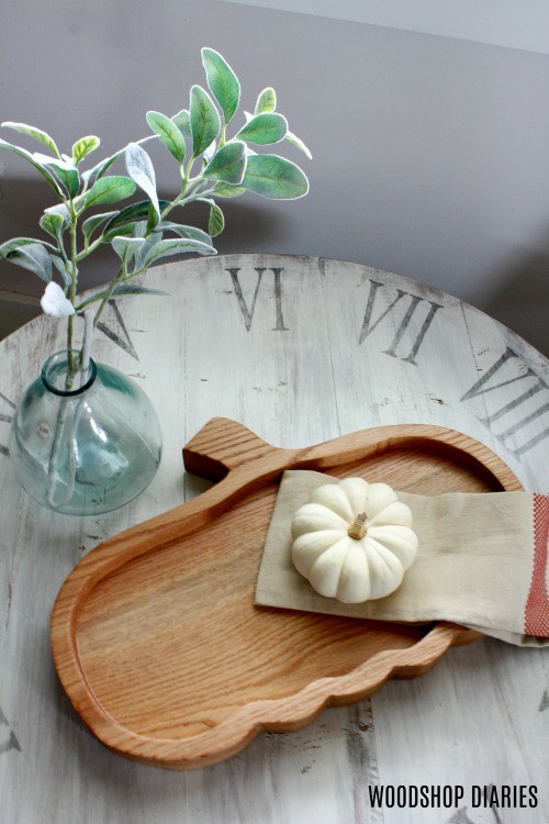 Adorable seasonal serving tray DIY pumpkin plate
