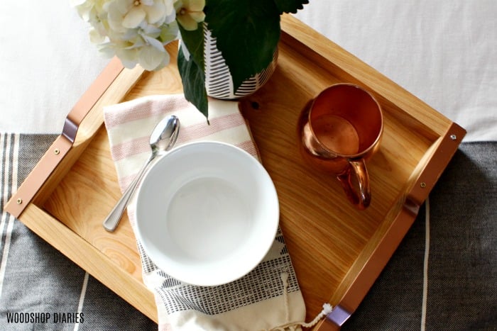 Square Breakfast Serving Tray by Woodshop Diaries