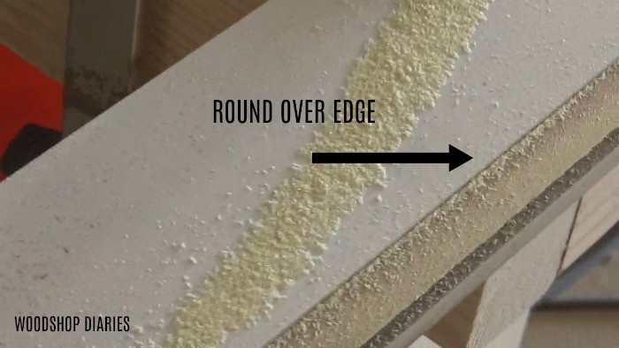 Round over routed edge