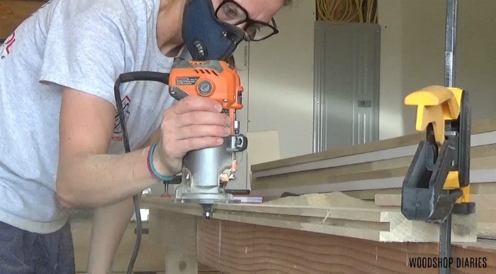 Using trim router to add roundover to door frame