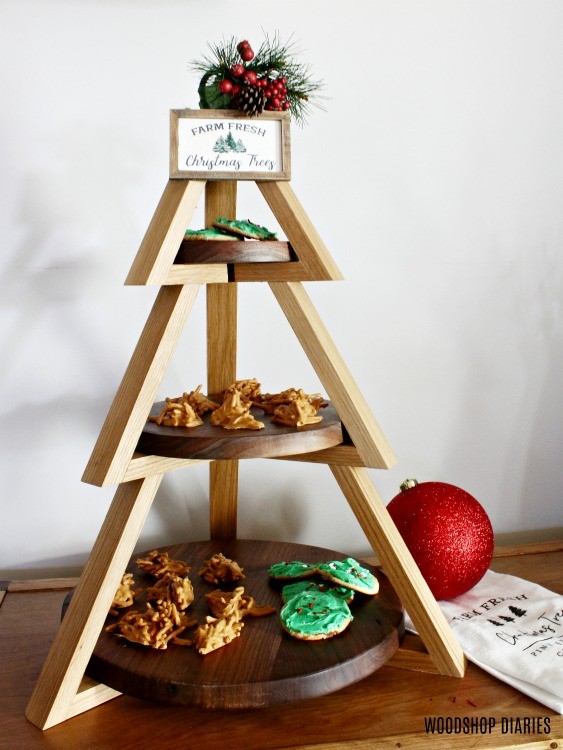 Christmas Tree shaped tiered plate stand