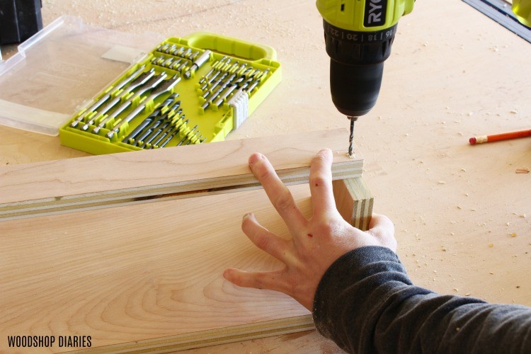 Predrill holes for screws to assemble DIY clamp rack