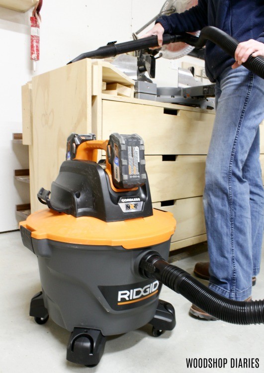 Ridgid Cordless Shop Vacuum Review {Battery Powered Vacuum}