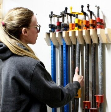 DIY Pipe Clamp Shop Rack