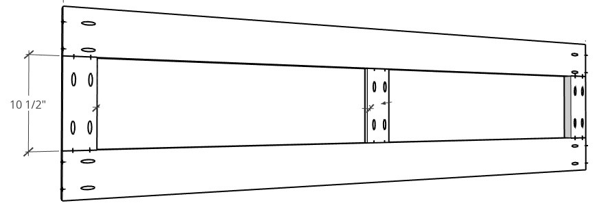 3D diagram of house bed back panel