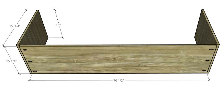 Console cabinet body assembly diagram