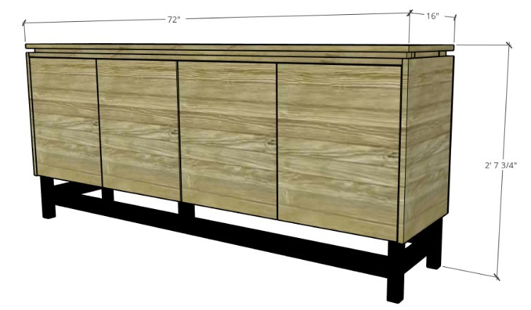 Contemporary online console cabinet