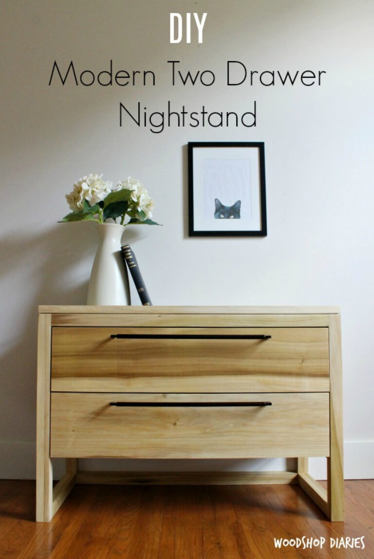 DIY Modern Nightstand {How to Build it in 6 Easy Steps!}