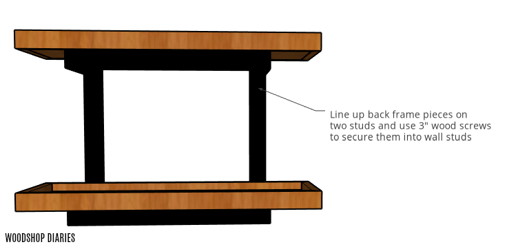How to attach wall shelf to studs without brackets