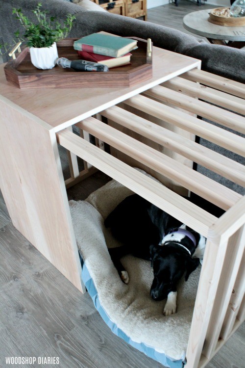 Dog Crate with Sliding Door 5 steps to BUILD YOUR OWN
