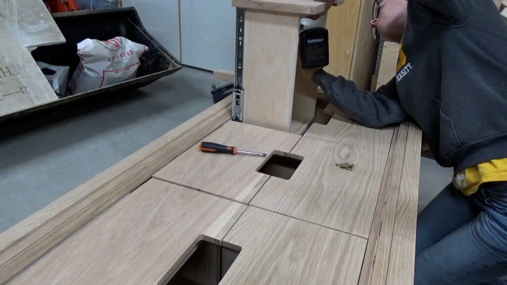 screw drawer fronts in from inside of drawer box