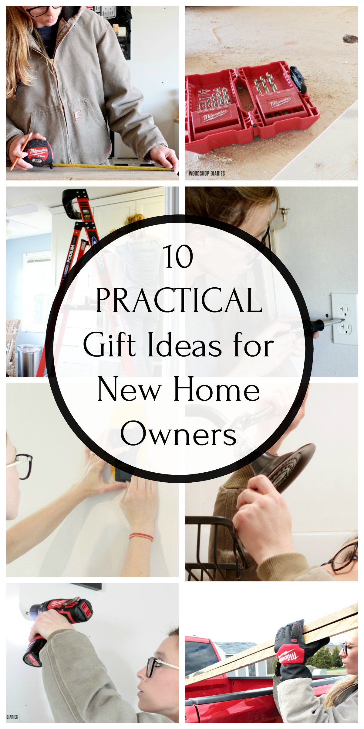 Collage image of gift ideas for new homeowners