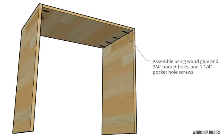 Sliding dog crate door assembled with pocket holes and screws