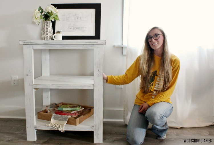 Shara Woodshop Diaries with DIY coffee bar table