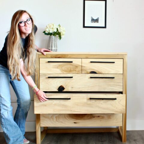 DIY Modern 5 Drawer Dresser
