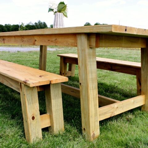 DIY Trestle Table and Benches