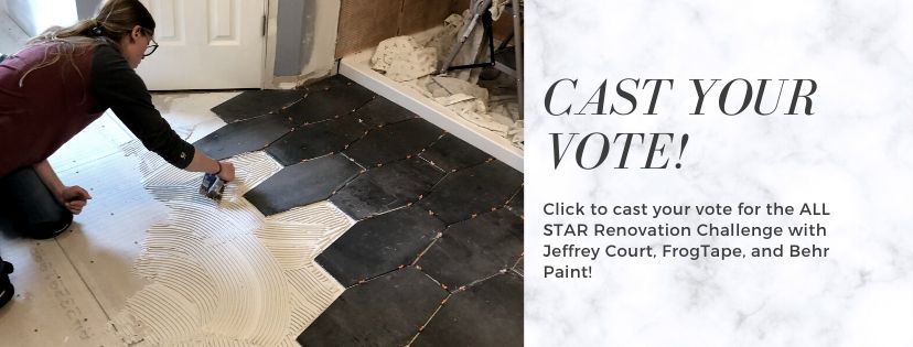 Cast Your Vote Graphic for Master Bathroom Renovation Challenge
