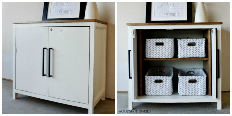 DIY Cabinet Door Storage Bin Woodworking Plans