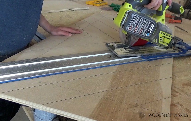 Cutting design into sliding doors for entertainment center cabinet