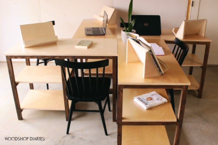 Desks configured in 4 desk pod