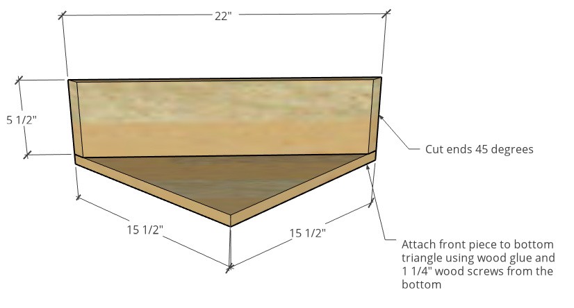 Assembly and cut diagram or seat bottom and front pieces