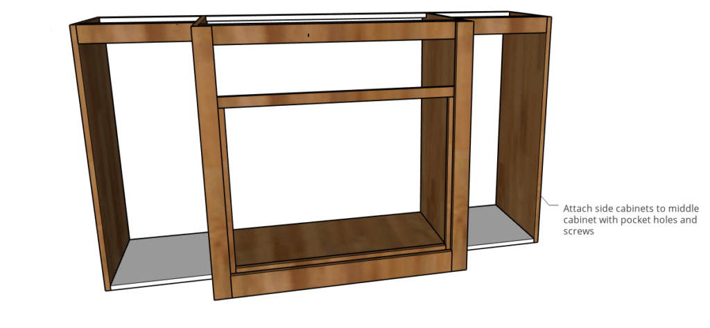 Side cabinets attached to dog crate