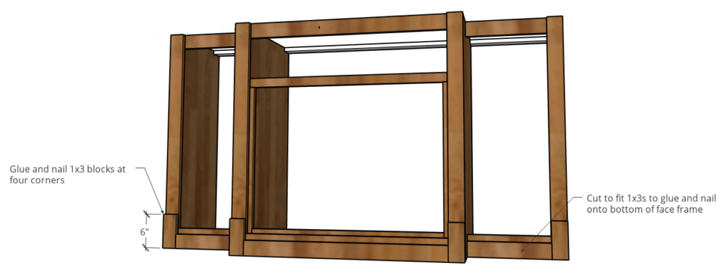 1x3 trim blocks added to bottom of dog crate