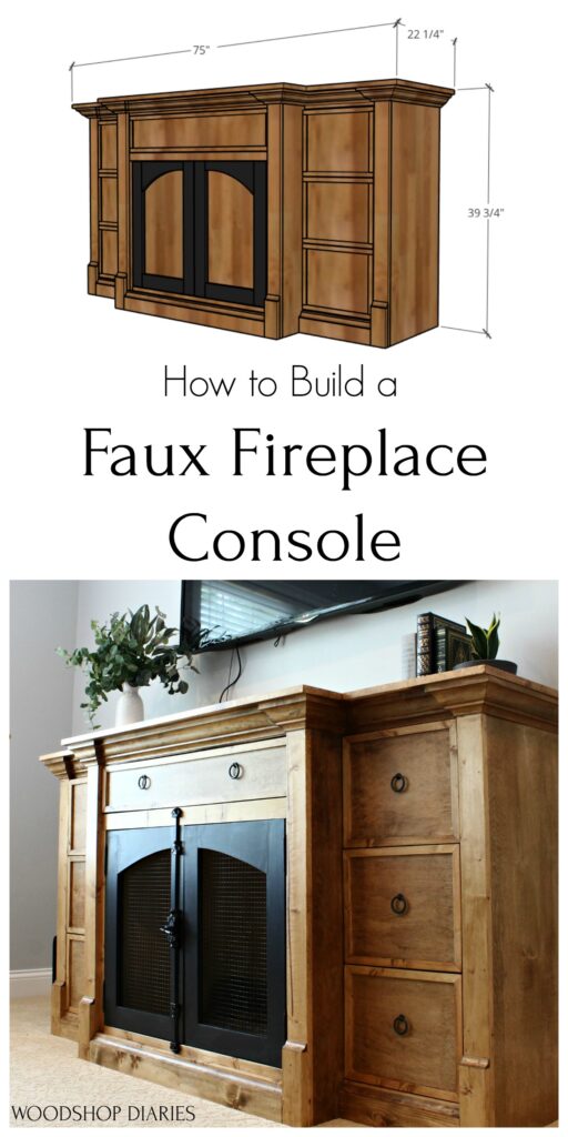 Dog Crate graphic with overall dimensions collage with finished photo pin image