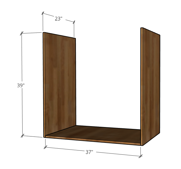 Cabinet carcass of dog crate