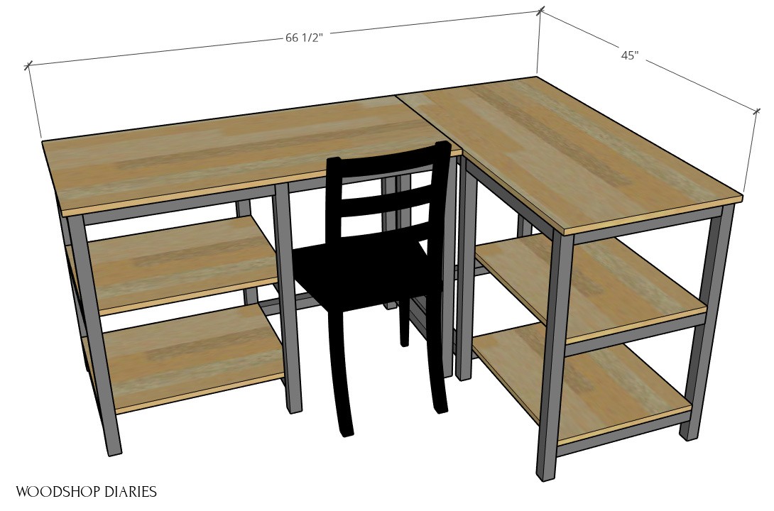 Easy DIY Desk for $40 --And Just 4 Tools! FREE PLANS!