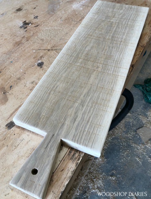 unfinished rough sawn charcuterie board 