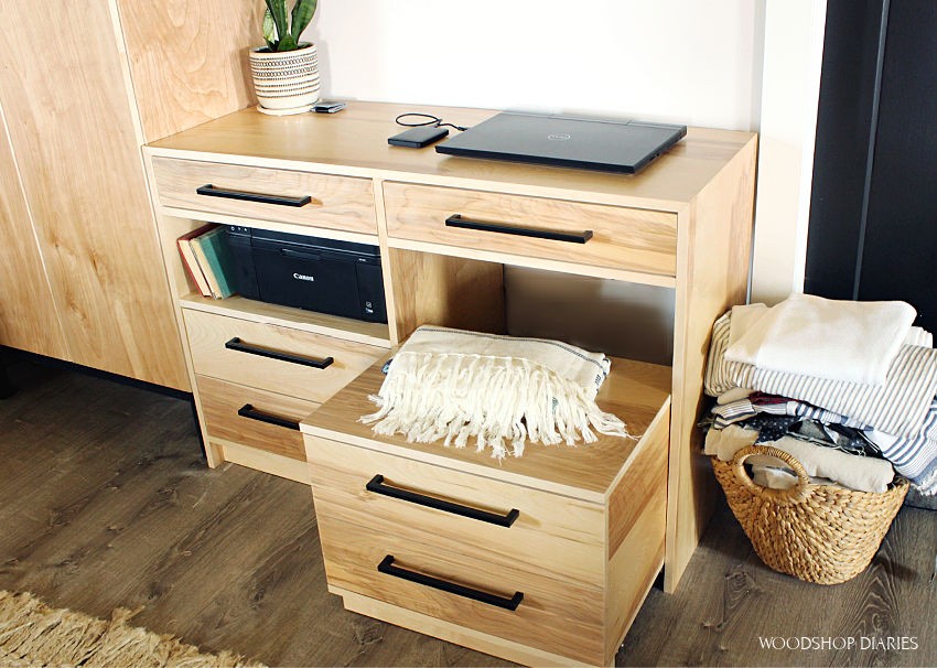 Dresser Desk Diy With Roll Out, Dresser With Desk Attached