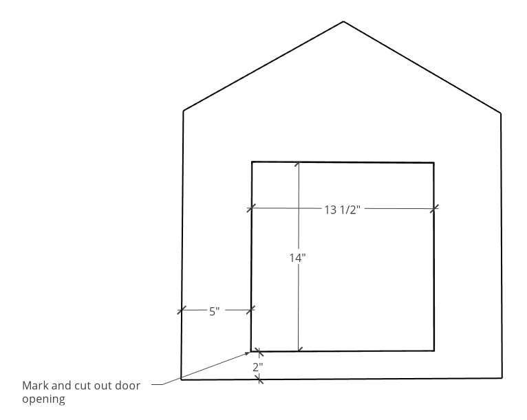 dimensions for door opening cut out
