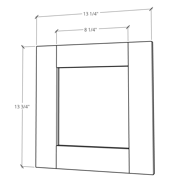 Door frame dimensions for blessing box door