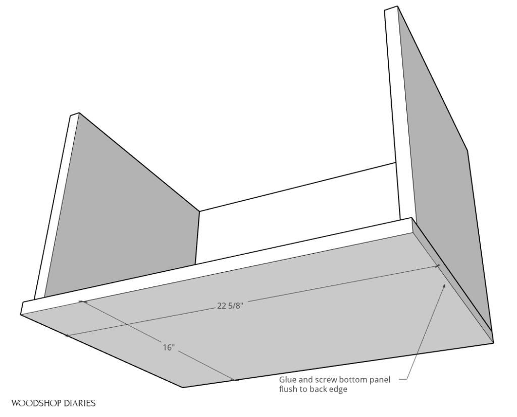 Attach bottom panel of rolling storage cart seat