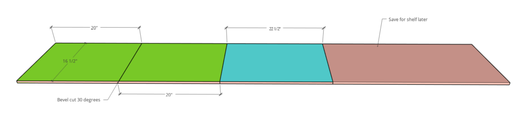 plywood cut diagram of narrow plywood strip