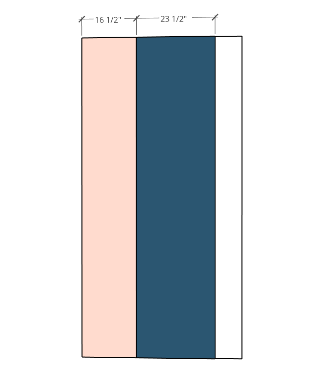 Plywood cut diagram of ½" plywood sheet