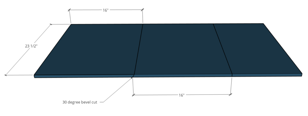 Roof panel cuts from plywood strip